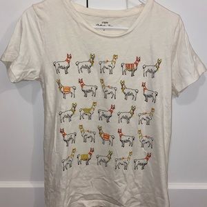 J CREW llama Tee